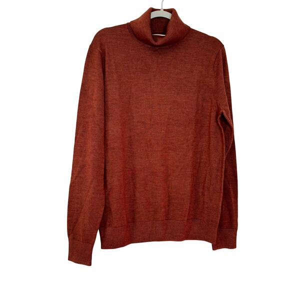 Artefact Turtleneck Sweater Knit Long Sleeve Pullover Rust NWT Men’s Large - Picture 2 of 8